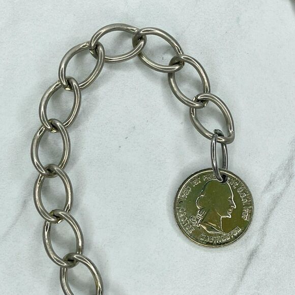 Silver Tone George Washington Coin Belly Body Chain Link Belt Size XS Small S - Picture 4 of 12